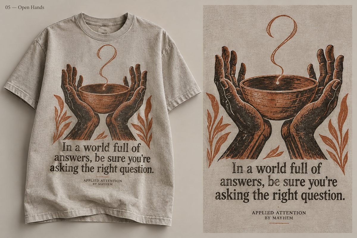 The Right Question: open hands