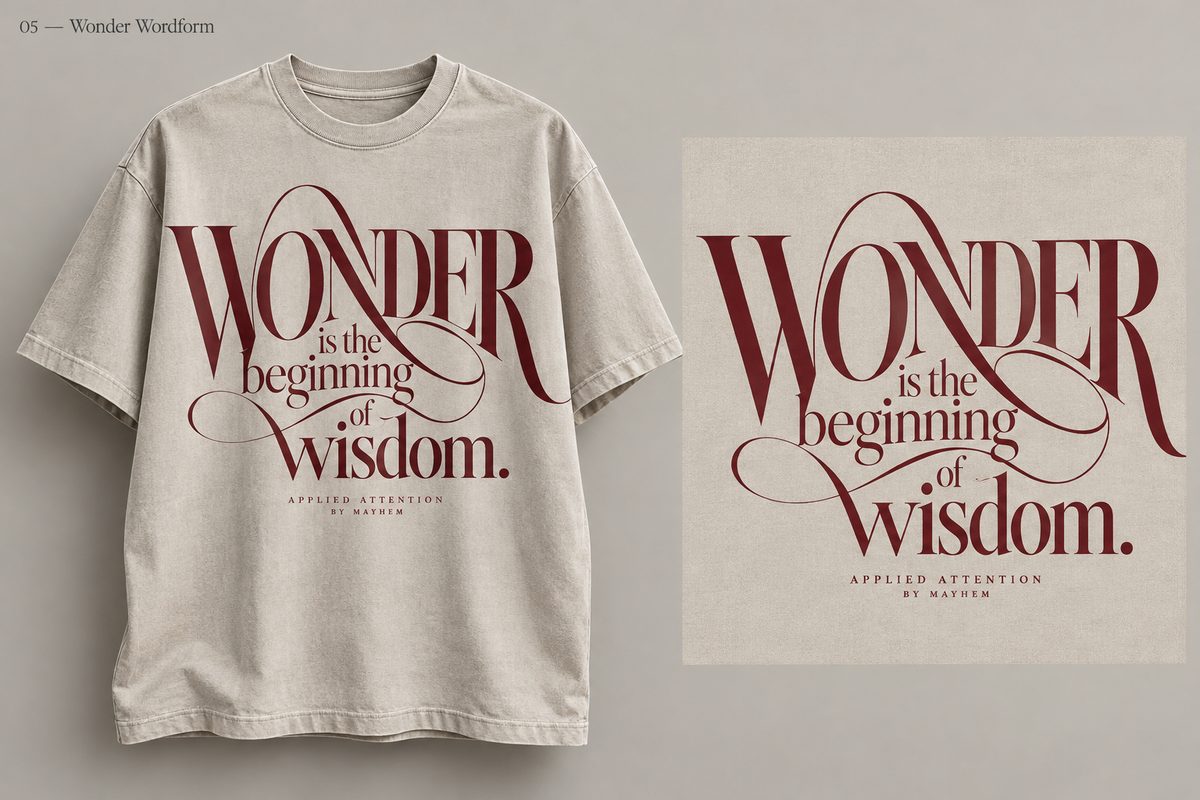 Wonder: wonder wordform